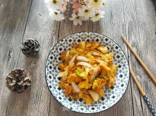 大葱炒鸡蛋的做法