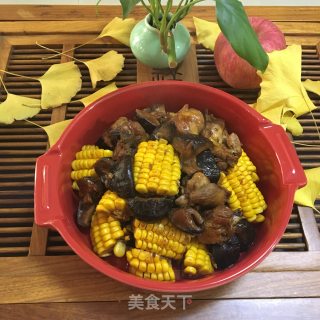 香菇玉米烧鸡腿的做法