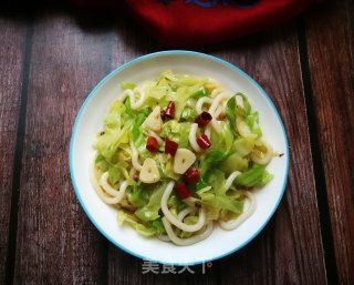 包菜炒土豆粉的做法