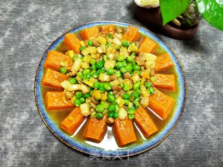 肉末青豆浇南瓜的做法