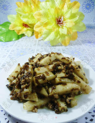 碎米芽菜肉末炒年糕的做法