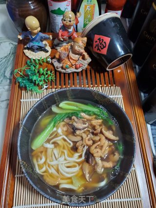 香菇虾米汤面的做法