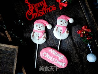 雪人棒棒蛋白糖的做法