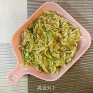 圆白菜炒粉条的做法