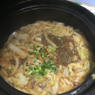 砂鍋五花肉白菜粉絲的做法