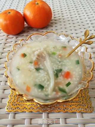 猪头肉韭菜二米粥的做法