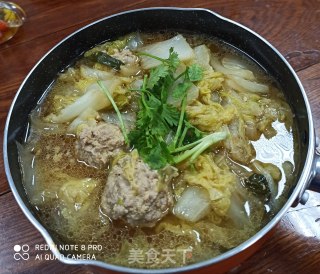白菜烧肉丸的做法