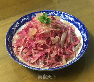 萝卜丝拌海蜇的做法