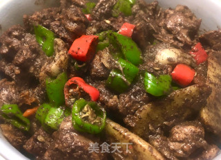炒血鸭的做法