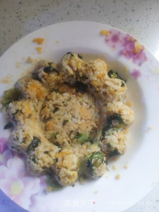 红薯青菜炒饭的做法