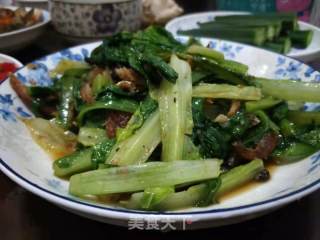 美味极了~豆豉鲮鱼油麦菜的做法