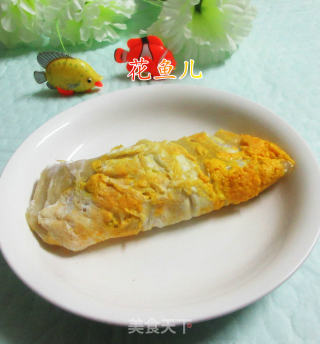 榨菜丝鸭蛋飞饼卷的做法