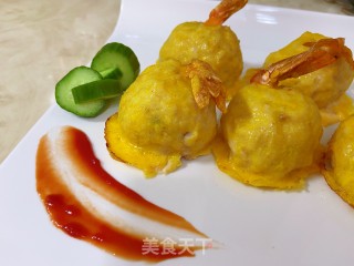 财源滚滚黄金虾球的做法