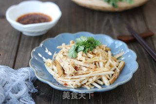豆干拌白菜心的做法