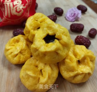 南瓜豆沙包的做法