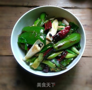爆椒豆豉炒大蒜的做法