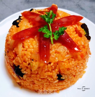 #腊味#腊肠辣白菜炒饭的做法