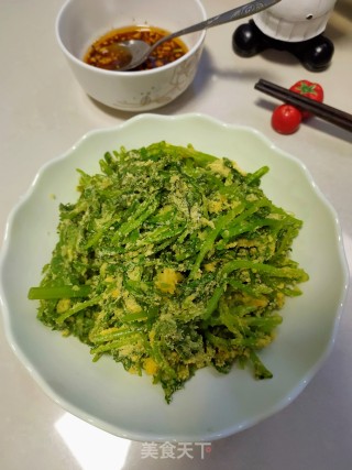 粉蒸茼蒿的做法