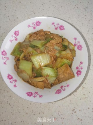 白菜烧冻豆腐的做法