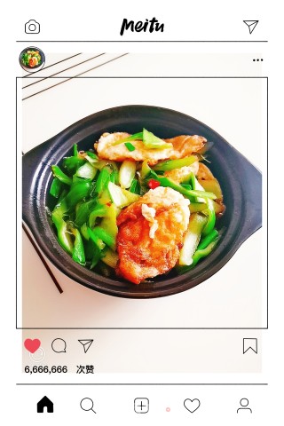 青菜梗煨荷包蛋的做法