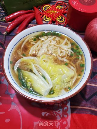 白菜伊面的做法