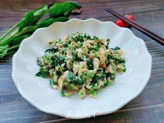 燕麦菠菜炒鸡蛋的做法