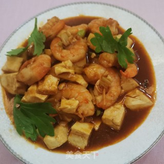 虾仁炒豆腐的做法
