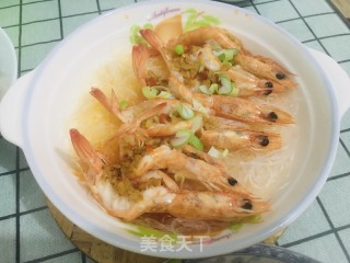 蒜蓉粉丝蒸大虾的做法