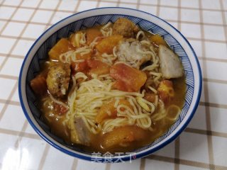 番茄肉圆面的做法