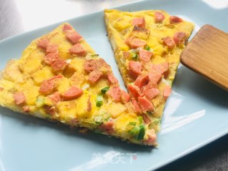 馒头粒肉蛋饼的做法