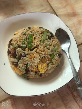牛肉青菜炒饭的做法