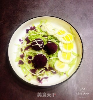 紫薯鸡蛋生菜沙拉