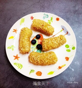 炸香蕉燕麦的做法
