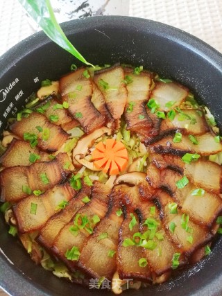 腊肉芥菜焖咸饭的做法