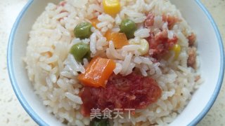 腊肠饭的做法