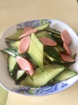 黄瓜炒火腿肠的做法