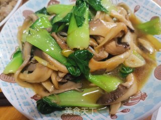 蘑菇炒青菜的做法