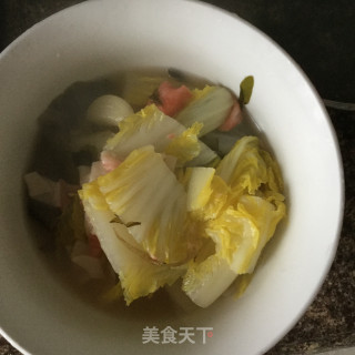 大白菜海藻蟹柳汤的做法