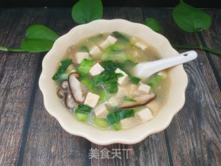 香菇油菜豆腐汤的做法