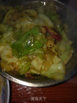 干锅包菜炒肉的做法