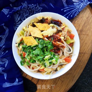 肉末蛋皮臊子饸饹的做法