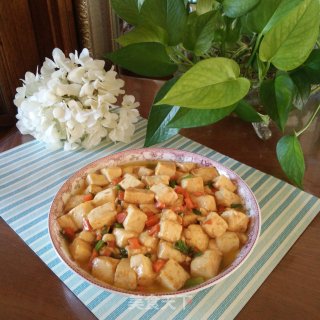 食蔬炖内酯豆腐的做法