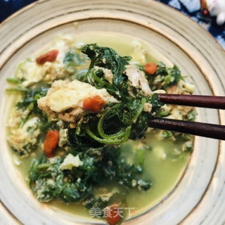 艾叶鸡蛋汤的做法