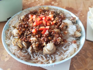 蒜蓉金针菇粉丝扇贝肉的做法