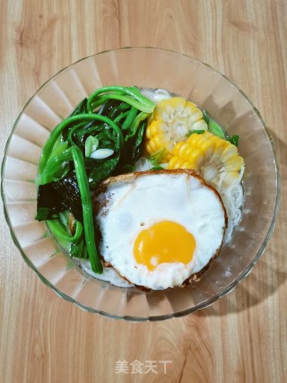 青菜鸡蛋面条的做法