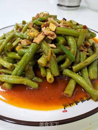 尖椒肉丝酱豆角的做法