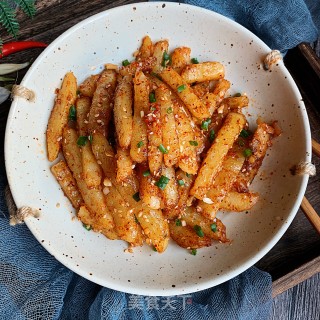 香辣过瘾的狼牙土豆条的做法