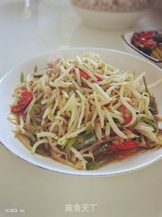 辣炒绿豆芽的做法