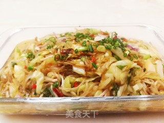 豆芽粉丝包菜的做法