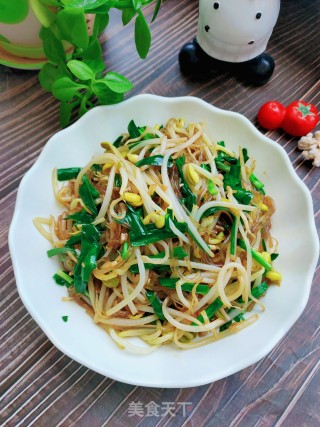豆芽粉条炒韭菜的做法